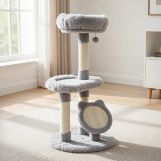 Rockview 2-Level Cat Tree Ivory 37 In