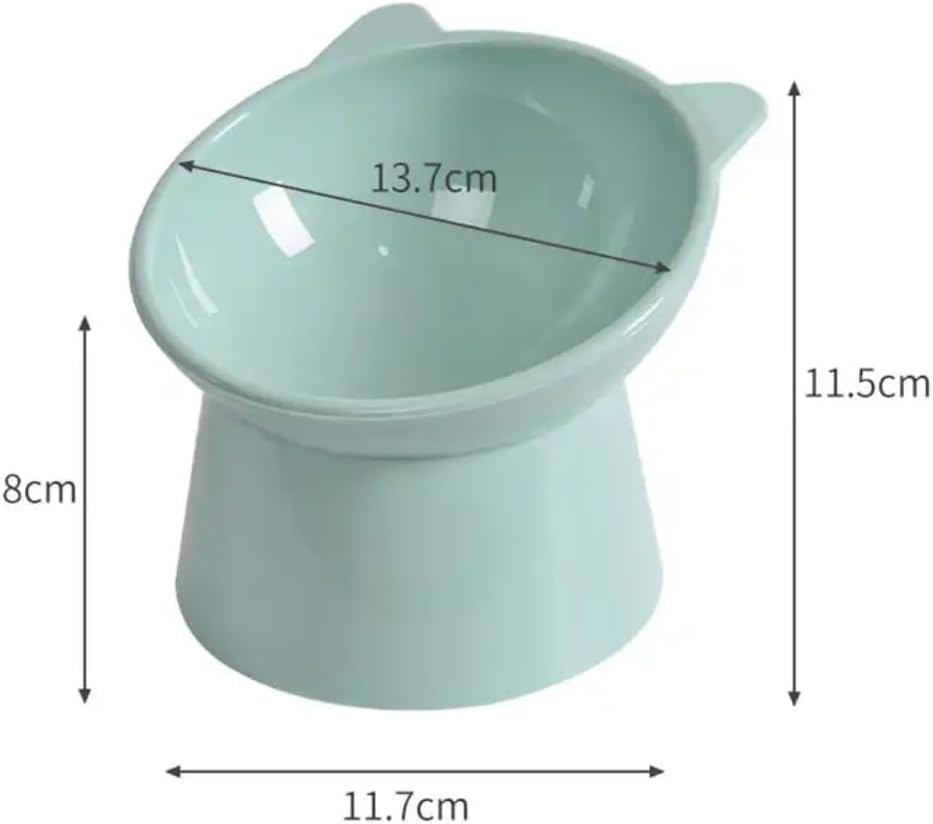 3Pcs Elevated Cat Bowls with Stand, anti Vomit Cat Food Bowl, 15 Tilted, Pink/Blue/Grey