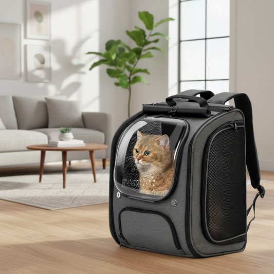 Cat Backpack Carrier, Large Space Cat Bubble Backpack, Breathable Cat Carrier, Shaded Dog Backpack Carrier, Ergonomic 3D Design for Travel