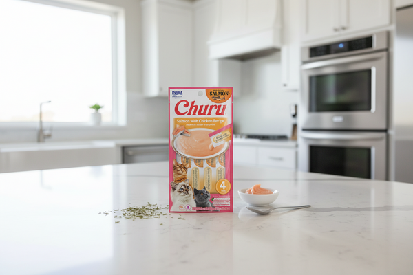 Churu Puree Cat Treats Salmon/Chicken .5Oz. 4 Pk (Case of 6)