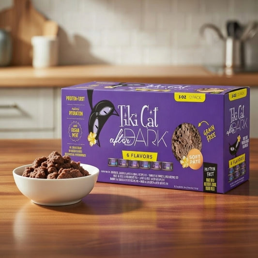 Tiki Pet Cat after Dark Pate 3Oz Variety Pack