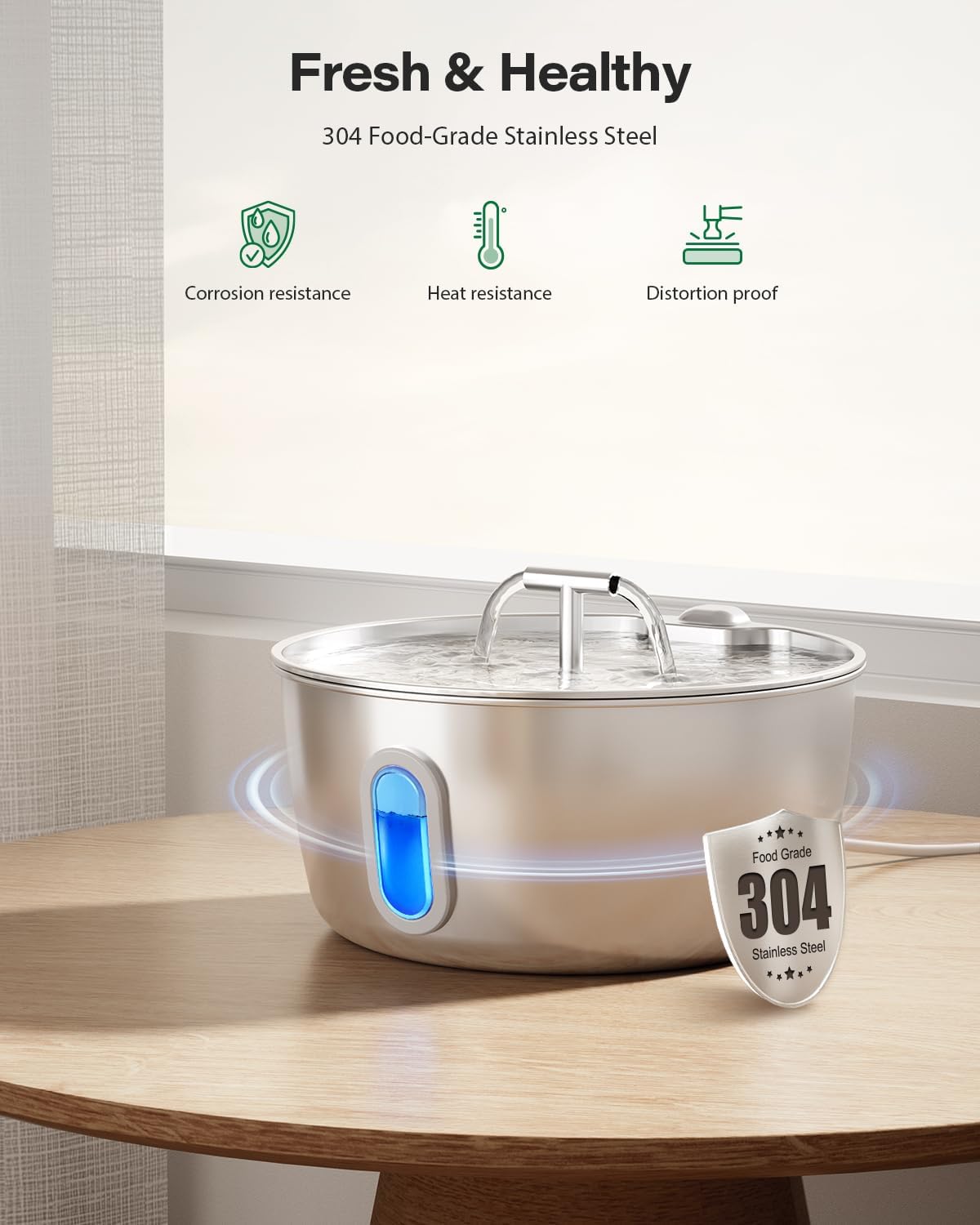 Cat Water Fountain Stainless Steel