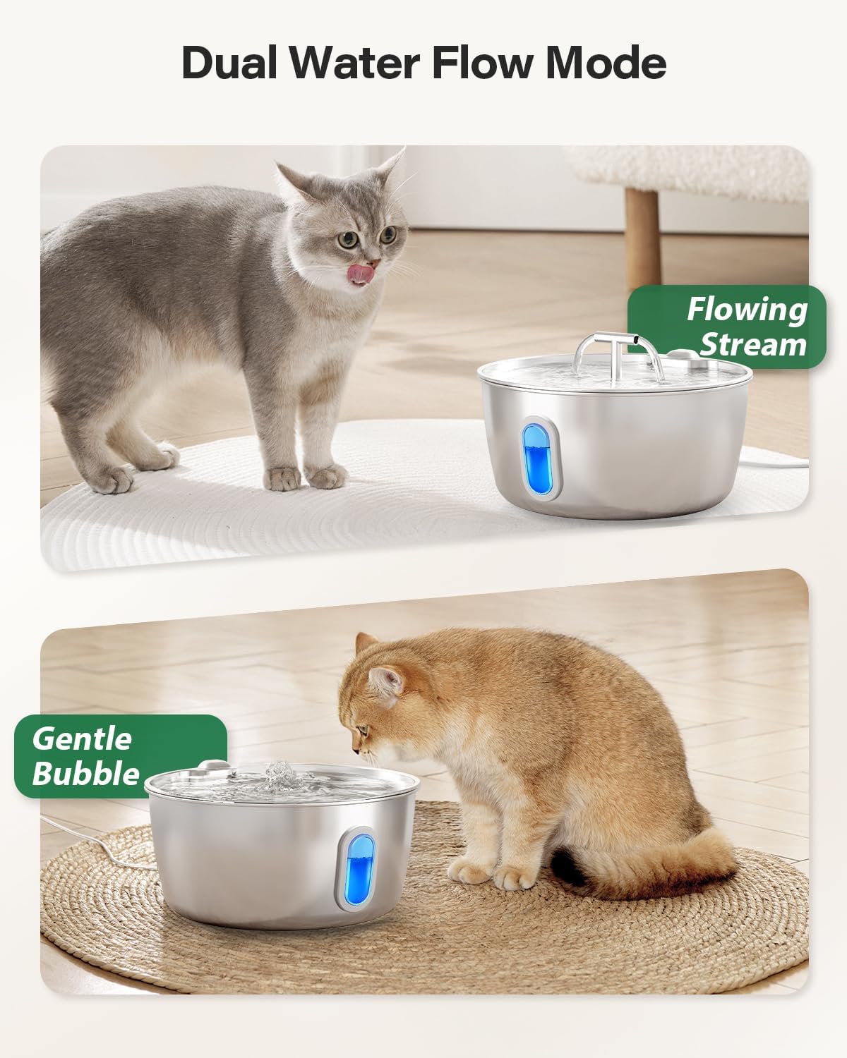 Cat Water Fountain Stainless Steel