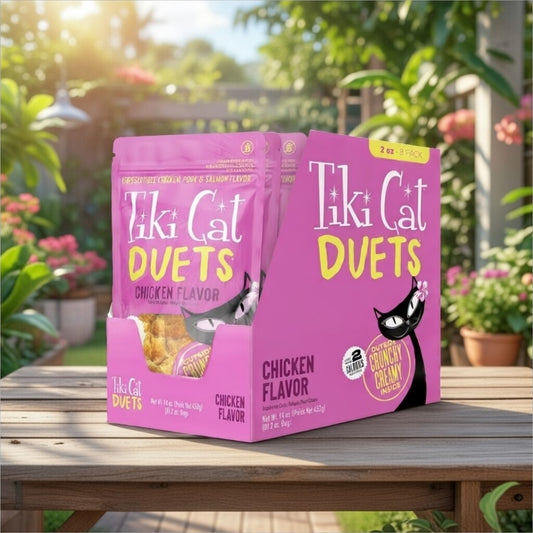 Tiki Pet Cat Duets Treats, Chicken, 2Oz. 8 Pack