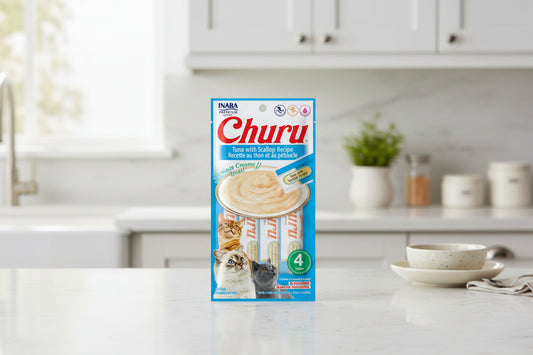 Churu Puree Cat Treats Tuna/Scallop .5Oz. 4 Pk (Case of 6)