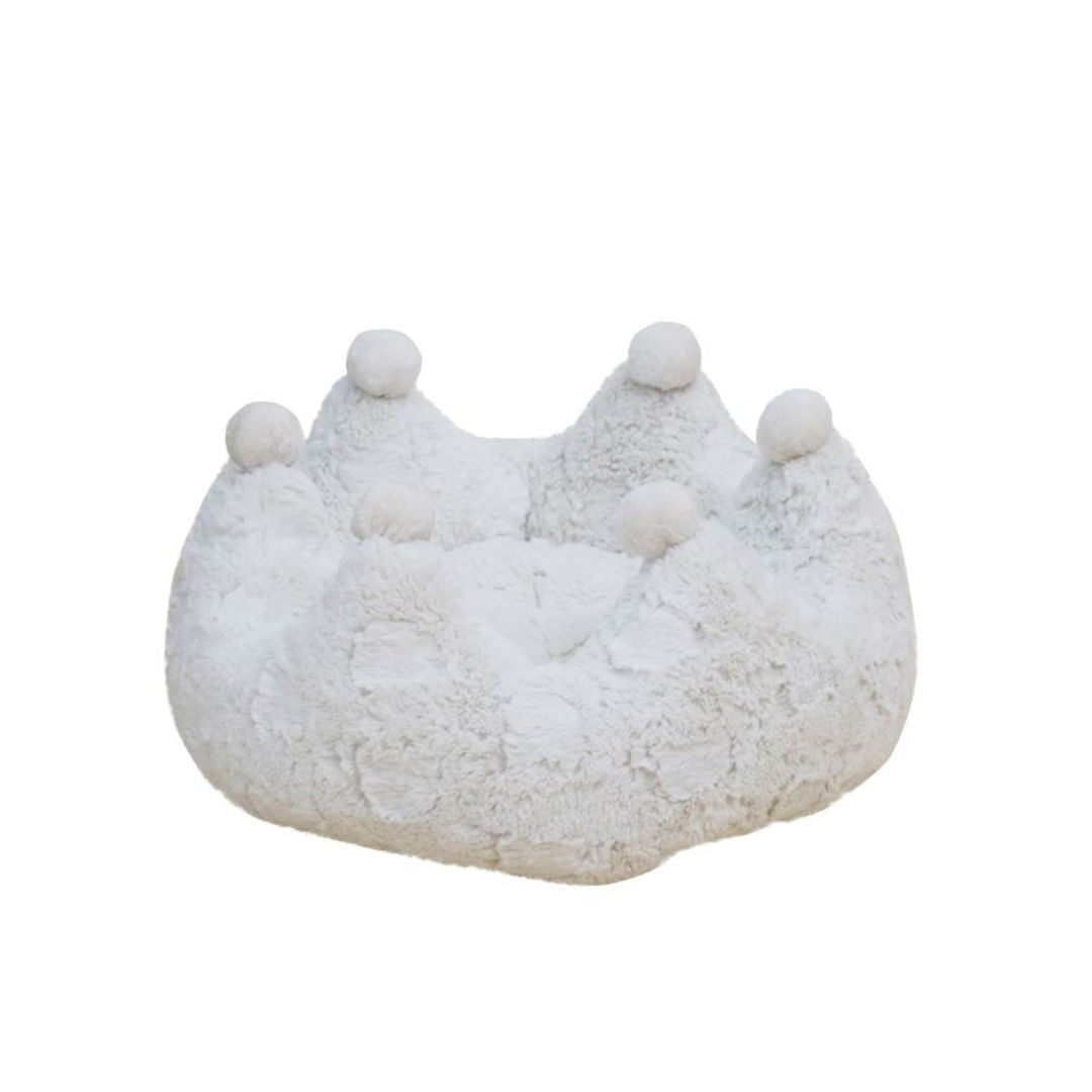 Rose Crown Pet Bed Ivory 17.7 In