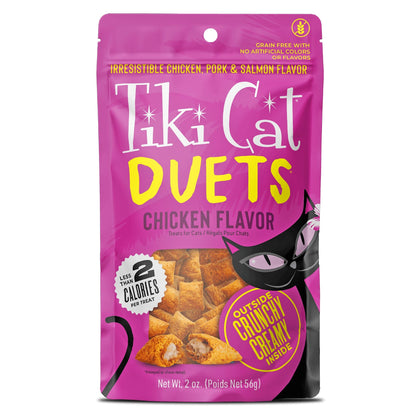 Tiki Pet Cat Duets Treats, Chicken, 2Oz. 8 Pack