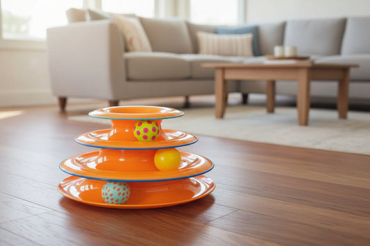 Tower of Tracks Cat Toy Orange 1Ea