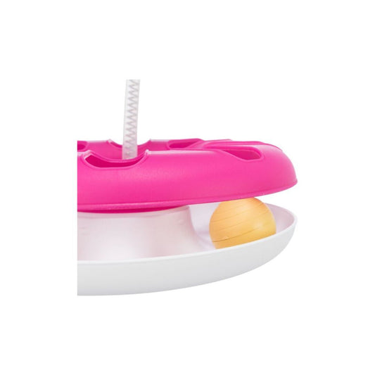 Trixie Cat Activity Crazy Circle with Plush Mouse Pink