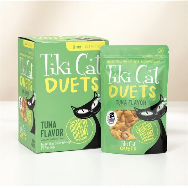 Tiki Pet Cat Duets Treats, Tuna, 2Oz. 8 Pack