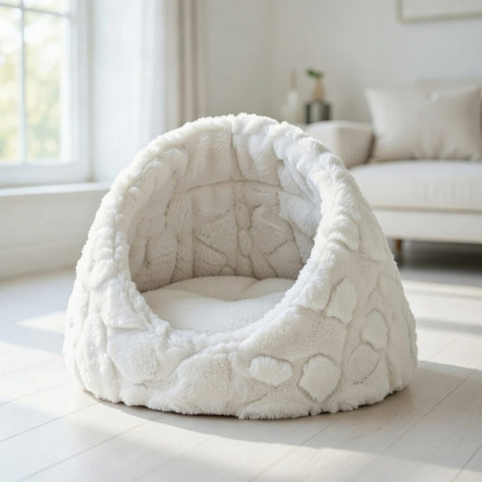 Rose Cradle Pet Bed Ivory 17.7 In