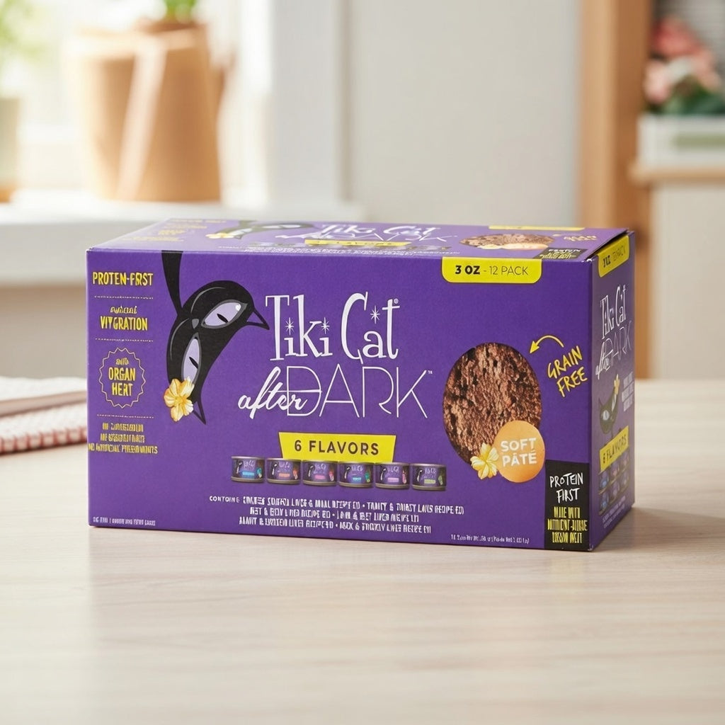 Tiki Pet Cat after Dark Pate 3Oz Variety Pack